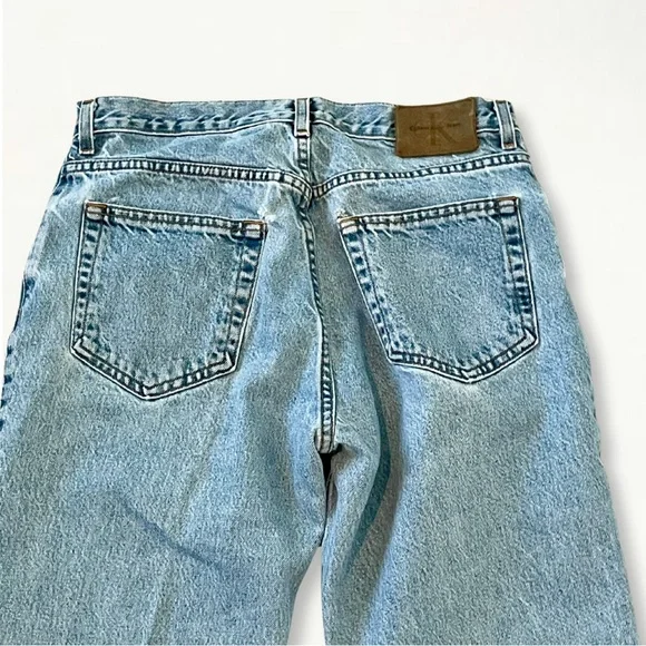 Vintage 90s Light Wash Calvin Klein Denim Jeans Size 32 - Picture 12 of 16